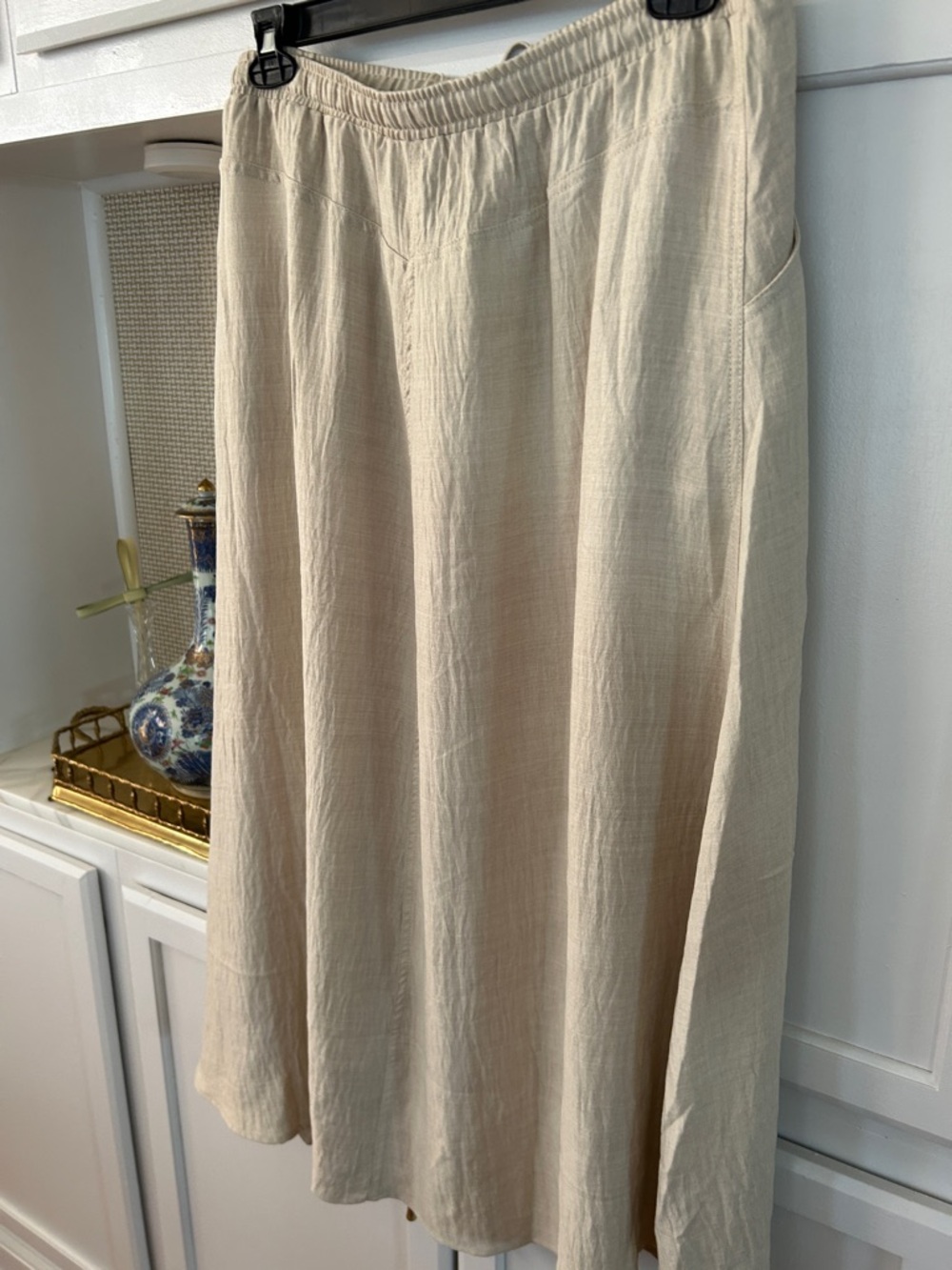 Max Studio Neutral Beige Drawstring Skirt - Picture 6 of 6